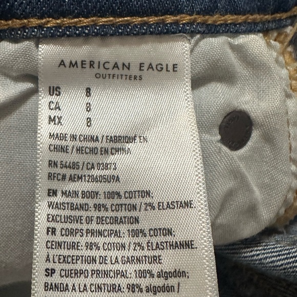 American Eagle 90’s Boyfriend Blue Distressed Jean Shorts - Picture 10 of 15